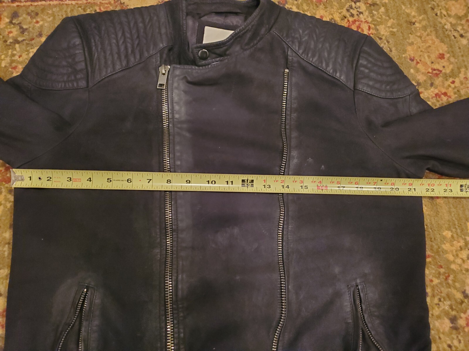 Jack and Jones Black Sheep Suede Leather Biker Jacket image 2