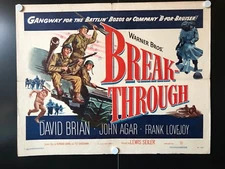 Break-Through Original Half Sheet Movie Poster 1950 - 28" x 22" EX/EX+ RARE 