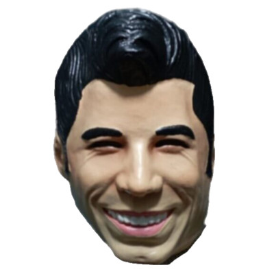 Mask John Travolta Grease Latex, Fans Grease Cosplay