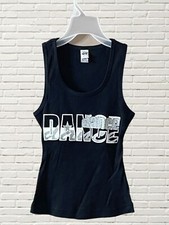 Kavio DANCE DANCE DANCE Ribbed Tank Girls Size Large Black Tank NWOT