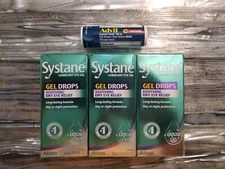 3 Systane Liquid GEL Lubricant Eye Drops 3 X 10ml + FREE Advil Tabs!