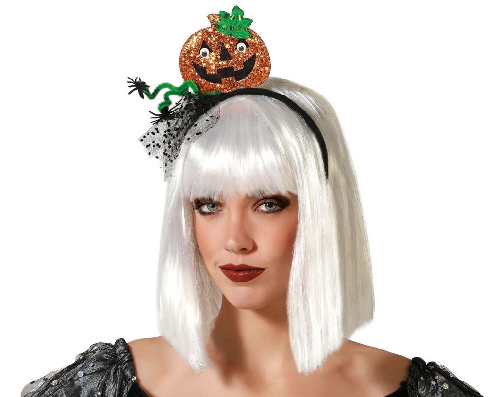 X Diadema Con Calabaza Halloween Carnaval Disfraz