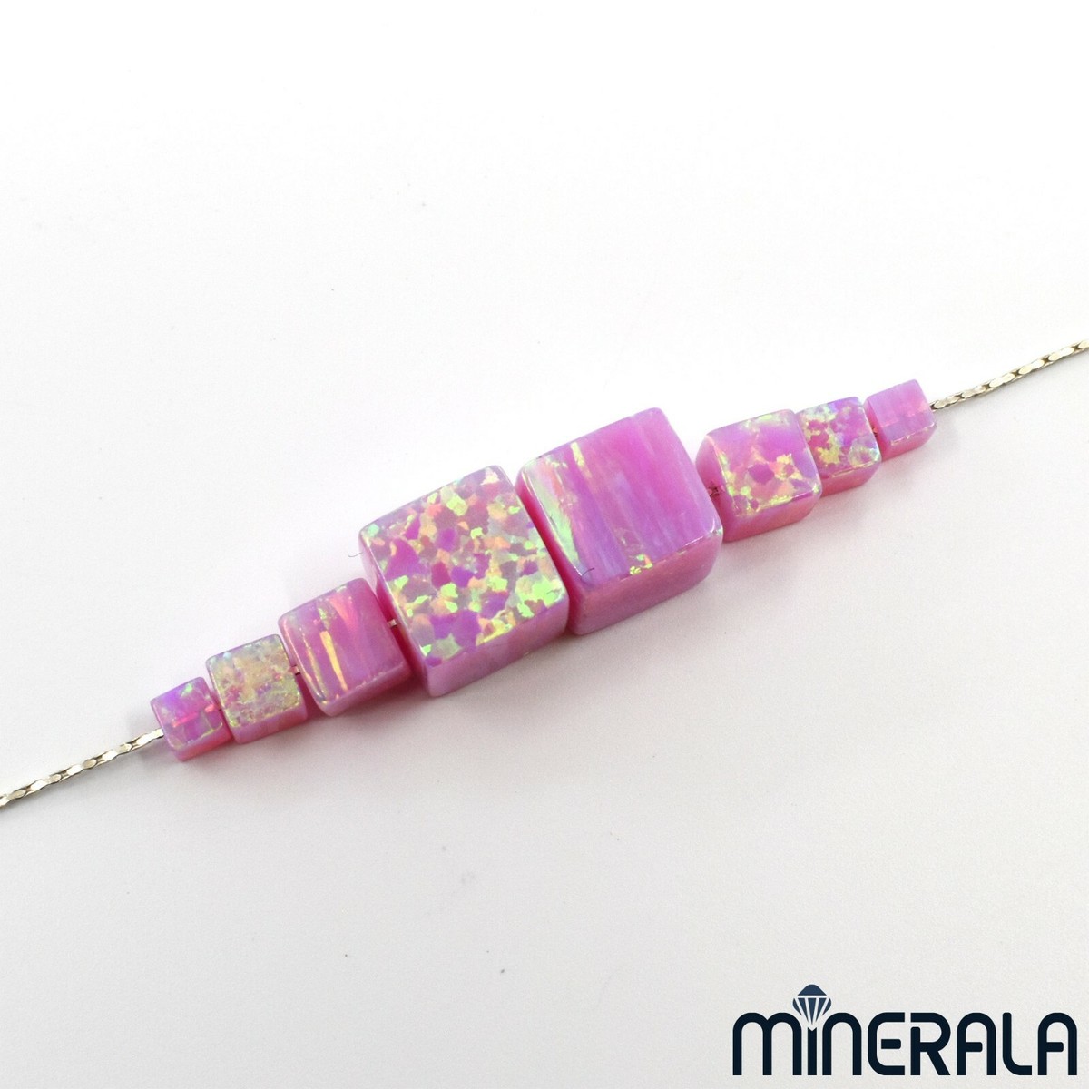 BLUE SYNTHETIC LAB CREATED OPAL CUBE LOOSE BEADS 3mm-8mm FULL DRILL
