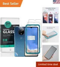 Crystal Clear Screen Protector Set for OnePlus 7T - Bubble-Free Installation