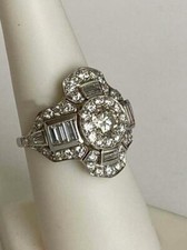 5MM White Round CZ Vintage Style Engagement Ring Solid 925 Sterling Silver