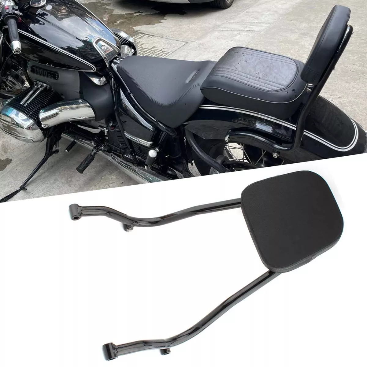 Gloss Black Rear Passenger Backrest Sissy Bar Fit For BMW R18 2020
