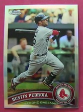 DUSTIN PEDROIA, 2011 TOPPS CHROME #161, RED SOX