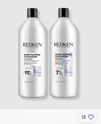 Redken Acidic Bonding Concentrate Shampoo and Conditioner (33.8 fl oz) NEW