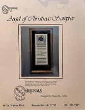 DKT Originals ANGEL OF CHRISTMAS SAMPLER Cross Stitch Pattern w/Charm Pack