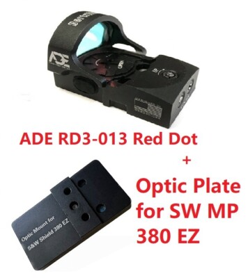 ADE RD3-013 Red Dot+Optic Mount plate for Smith Wesson SW MP 380 Shield EZ Pisto