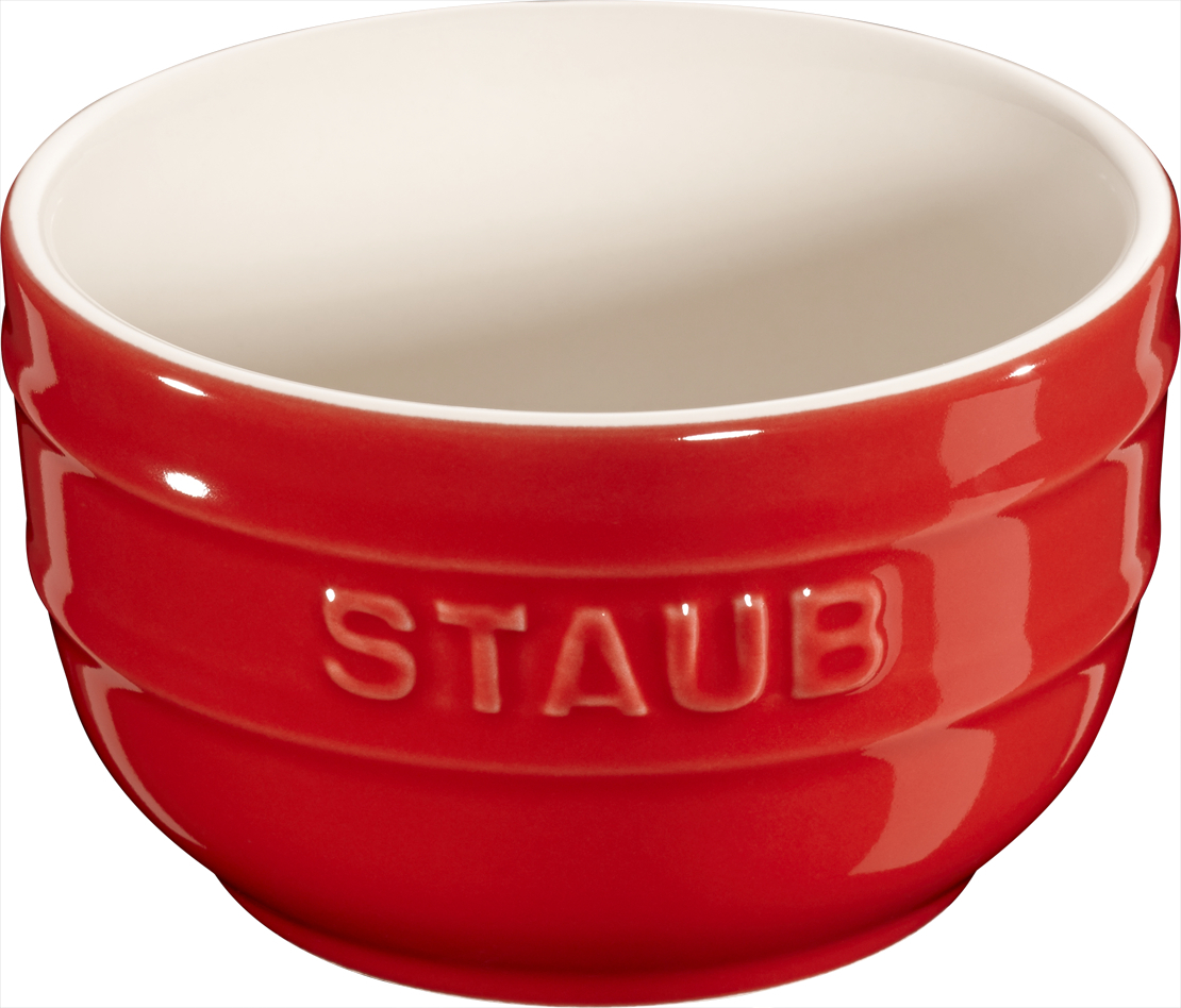 Staub Keramik Dessertschale Auflaufform Förmchen, rund, 2er Set Kupferrot 8 cm