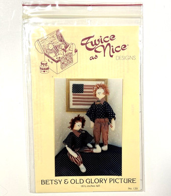 Twice as Nice pattern Betsy & Old Glory patriotic doll and flag decoration
