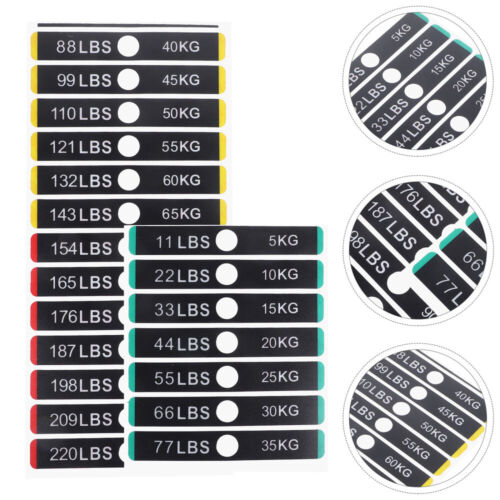  1 Sheet of Weight Tags Gym Equipment Sign Stickers Gym Stickers Weighting Block - 第 1/12 張圖片