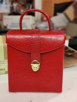 Bombay Red Faux Leather Jewelry Travel Box New in Box Bombay