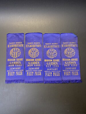 Vintage 1927 Madison Square Garden NY 38th Exhibition 1st Prize Ribbon Award 