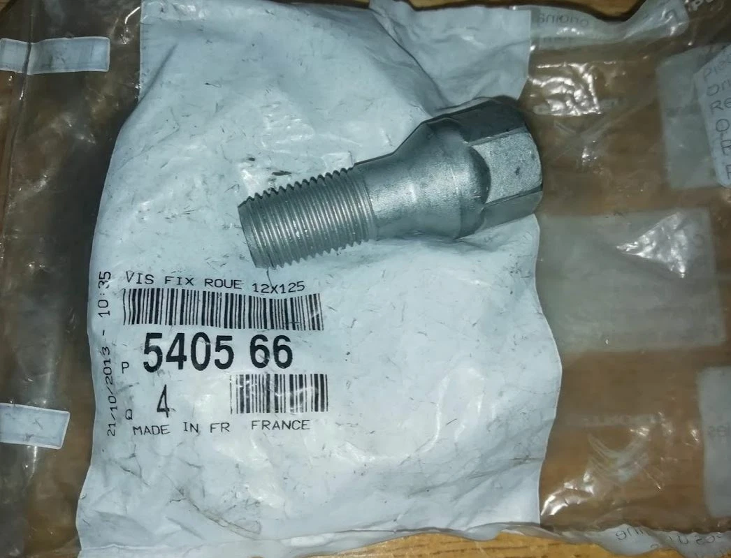 New Genuine Citroen Peugeot M12 x 1.25mm Steel Wheel Stud 540566 