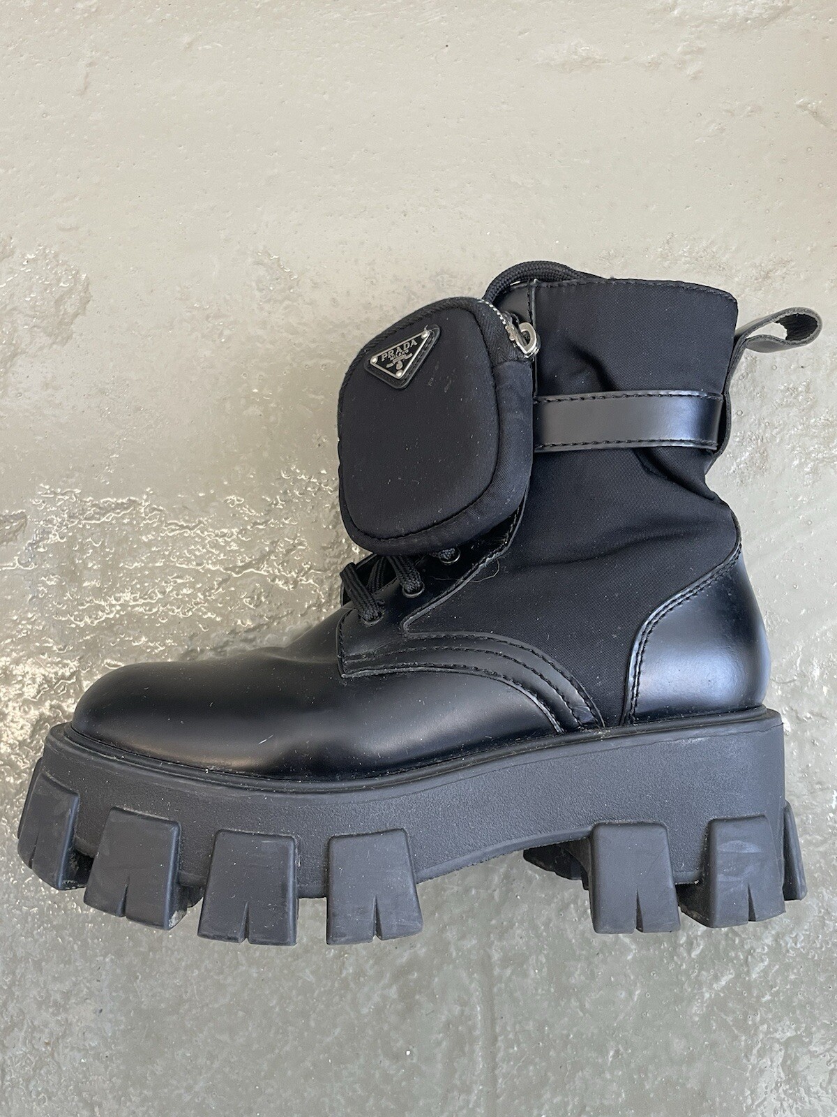 Authentic PRADA Monolith Chunky Combat Boots W/ M… - image 6