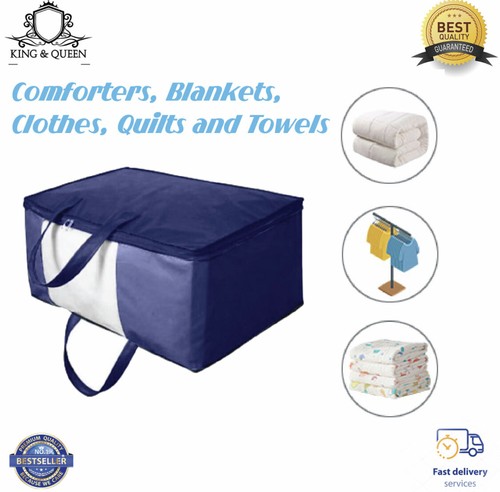 Large Capacity Clothes Storage Bags Solution Organizer for Clothes Duvets UK - Picture 7 of 13