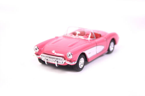 WELLY Modelo Coche Chevrolet '57 Corvette Cabrio Juguete Coche 1:34 con Retiro - Imagen 11 de 16