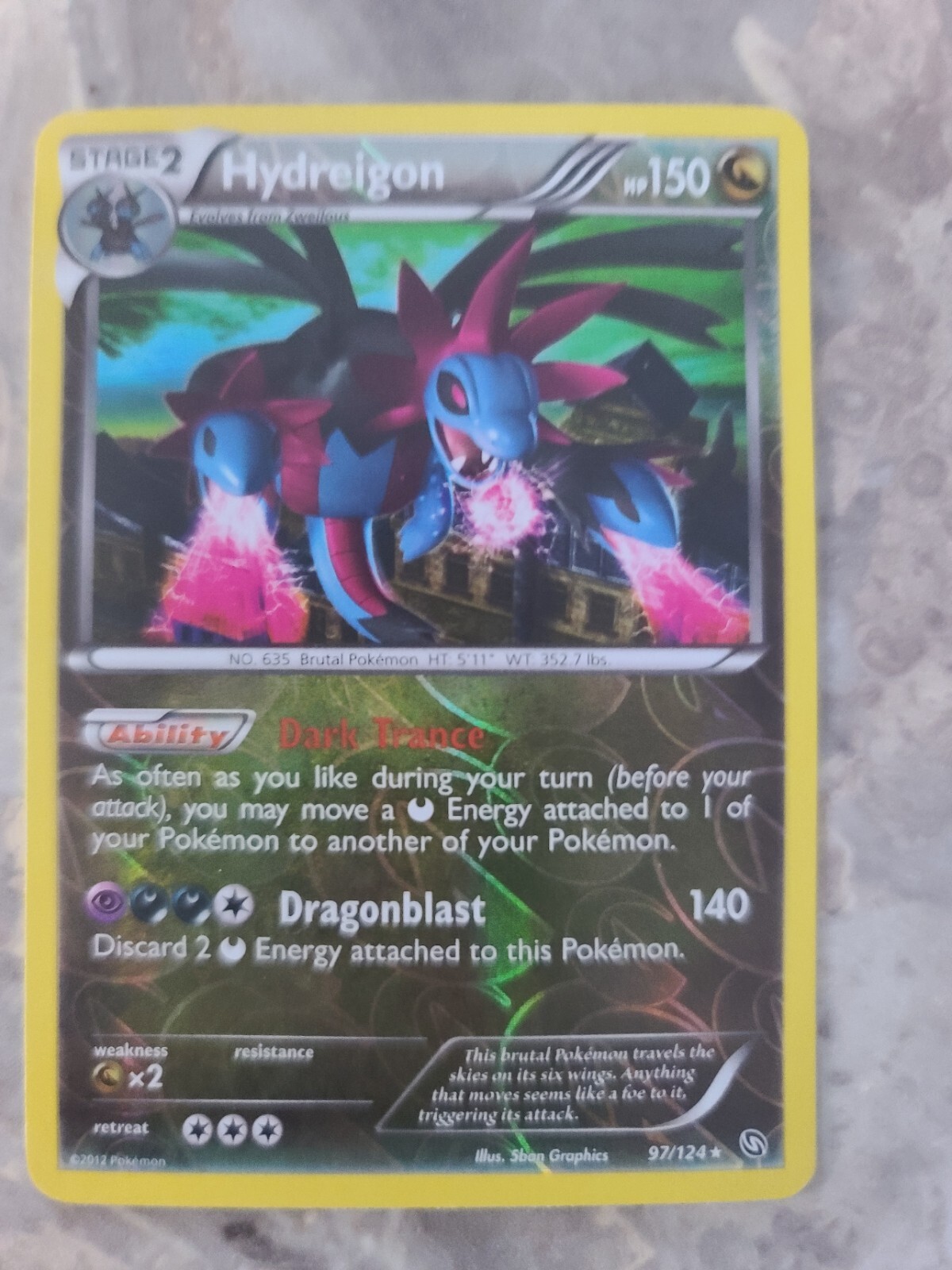 Hydreigon 97/124 Dragons Exalted Reverse Holo