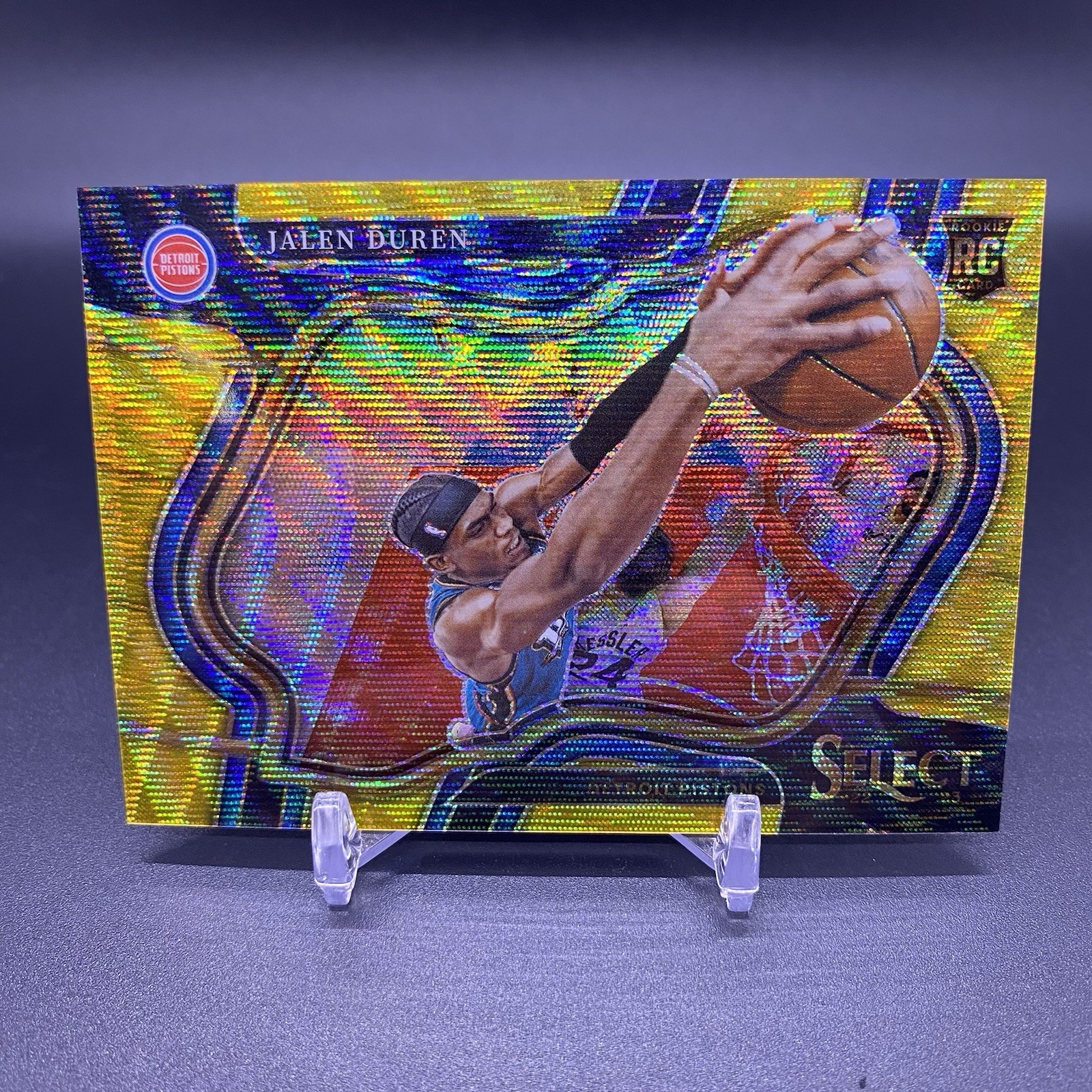 #/10! 🚨2022-23 Panini Select Jalen Duren RC Courtside Gold Wave Rookie #286