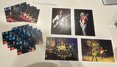 RUSH in concert 1978! Set of 4 PHOTOS and postcards HEMISPHERES promo