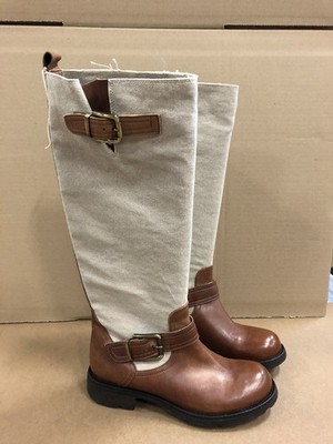 Fruit Hype Women's Boots Long Shaft Boots, Beige/Brown, 36 EU