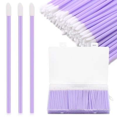 GEMSANVA 240 Pieces Disposable Lip Wands Brushes,Lipstick PURPLE 