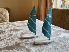 windsurfers x 2 wood metal display