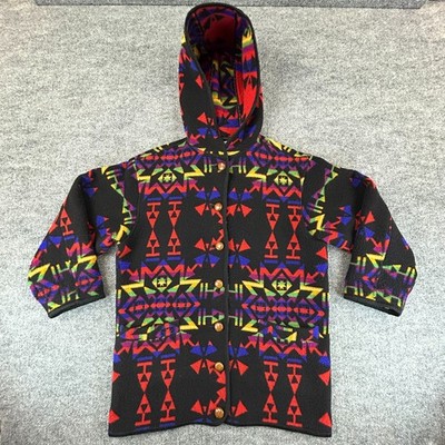 VTG United Colors of Benetton Coat Womens 42 Aztec Southwestern Boho Cottagecore