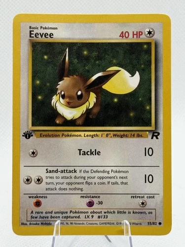 POKEMON EEVEE 55/82 1ST EDITION TEAM ROCKET LP
