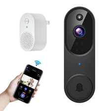Wireless Wi-Fi Video Doorbell Camera with Two Way Audio, AI Motion Detection,...
