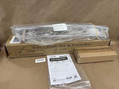 #ad Live Well 2 in 1 Grab Bar amp; Towel Rack Polished Chrome 61024 New $57.95