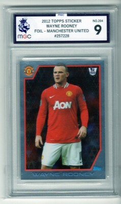2012 Topps Premier League Wayne Rooney Foil #264 MGC 9 Mint Manchester United