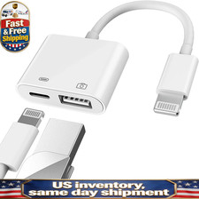 For Apple Certified Male to USB Female Adapter OTG and Charger Cable for