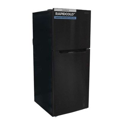 CONTOURE RV 15.5 Cu.ft. 4-Door Black Glass Refrigerator - Ultra-Fast Cooling With Smart-Temp