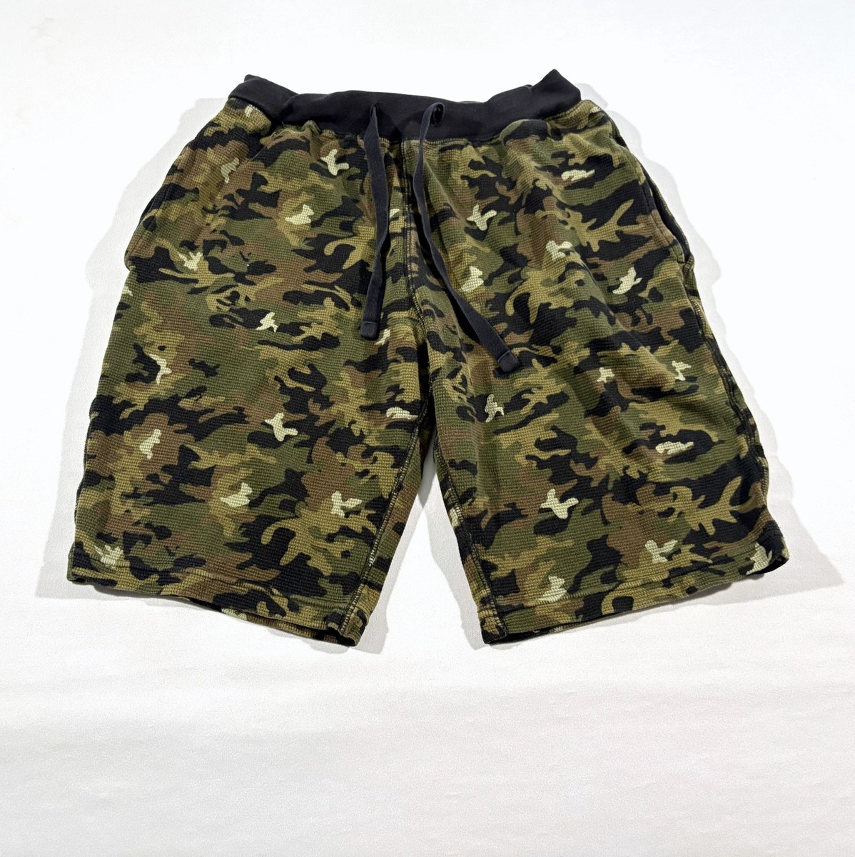 Polo Ralph Lauren Shorts Camouflage Waffle Knit Green Camo Cotton
