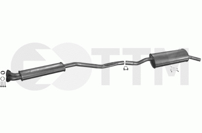 Silencieux échappement BMW 3 E30 2.0 2.4 D de 1983 à 1991 ligne complète en acier aluminisé