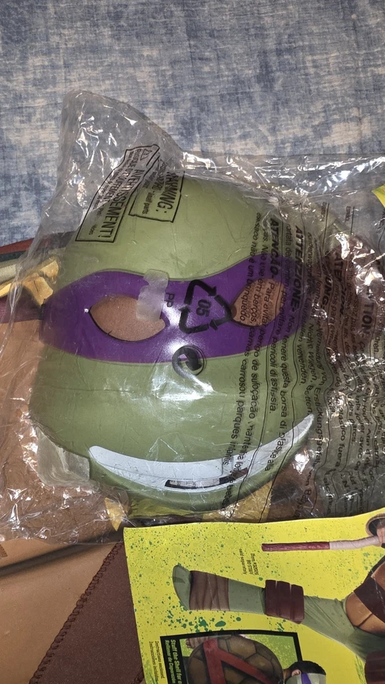 Halloween Teenage Mutant Ninja Turtles Donatello Med Nueva Máscara de Plástico Duro  Foto 3 de 4
