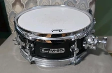 Pearl M-80 Snare Drum 10” x 5” Steel Shell Black Finish – Compact Popcorn Snare