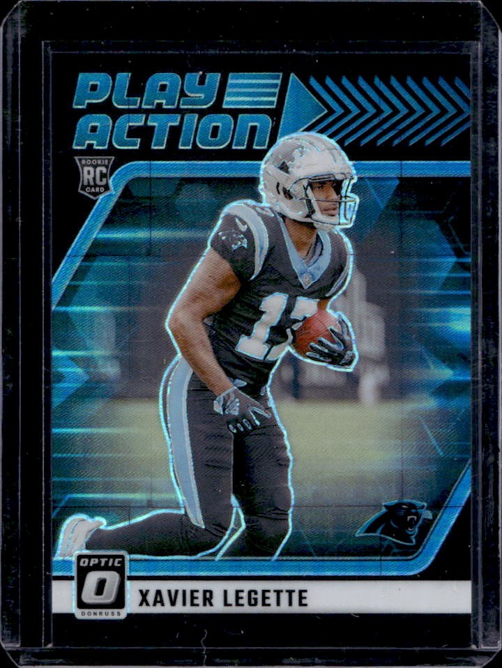 2024 Donruss Optic Xavier Legette Play Action RC Black Pandora #7/25
