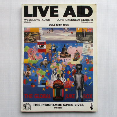 Live Aid Concert Programme Wembley Stadium 1985 Queen Freddie Mercury Book VG+