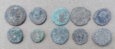 Lot of 10 Ancient Coins Dirty Crusty Authentic + Bonus Item