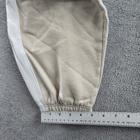 PINK Victoria's Secret Women Pants M Beige Jogger Sweatpants Fleece Laurel