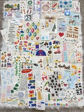 Huge Lot Of Various Vintage Scrapbooking Stickers Various Name Brands/Occasions