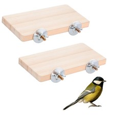 2PCS Bird Perch Platform Flat, 5.9  3.14 Inches Bird Cage Platform Birds Per...
