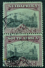 South Africa 1927 2d vertical pair SG 34 Used cat £38