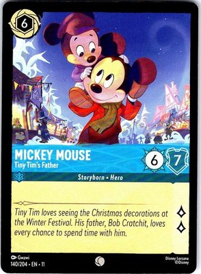 Mickey Mouse - Tiny Tim's Father 140/204 Common Winterspell Lorcana Near Mint