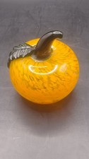 Vintage Art Glass Apple Form Paperweight Hand Blown Murano Style 80mm Dia Rf#7