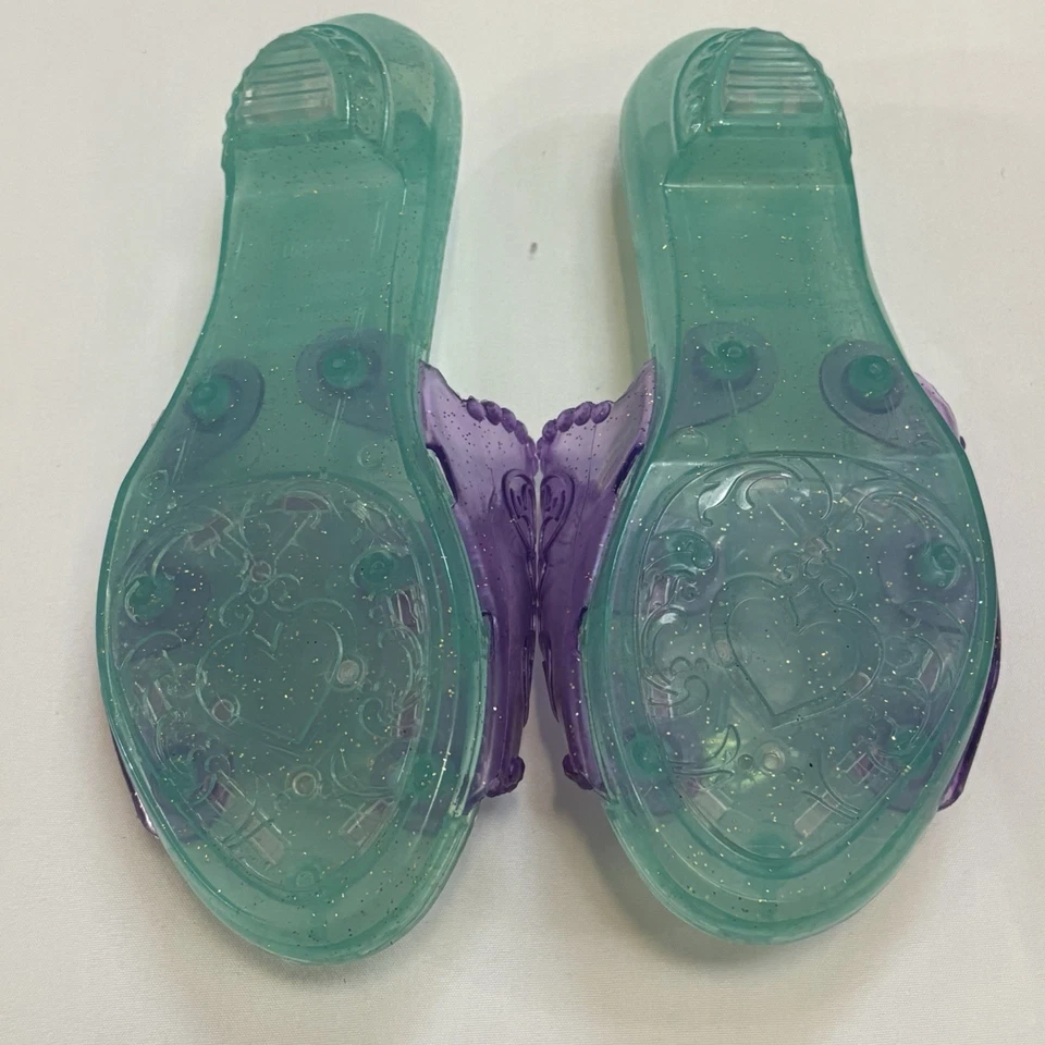 3 Pares Niñas Pequeñas Zapatos de Vestir Tacones Disney Princesa Ariel, Rapunzel Belle Foto 3 de 4